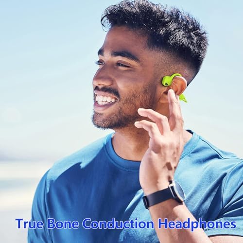 Revolutionary Waterproof Bone Conduction Bluetooth Earbuds – Open-Ear Design Perfect for Active Lifestyles with Youth Whisper Technology and Integrated Microphone for Superior Sound Clarity and Effortless Hands-Free Calls