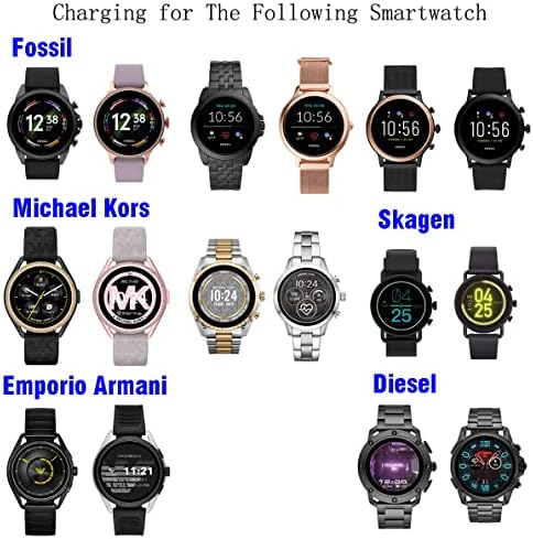 Smartwatch Charging Dock for Fossil Gen 6/5/5 E/4 & MK MKGO Runway – 5 Ft Cable, Enhanced Speed & Elegant Design for Effortless Accessory Experience