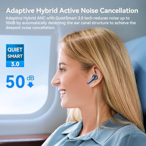 Unleash Superior Sound with Ear Fun Air Pro 4 Wireless Noise Cancelling Earbuds – Advanced Adaptive Hybrid Tech, Qualcomm Snapdragon Sound & apt X™ Lossless Audio for Exceptional Clarity – 52-Hour Playtime & Bluetooth 5.4 for Seamless Connectivity – Ideal for Music Lovers & Professional Calls