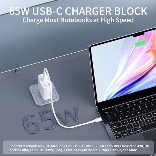 65 W USB-C Fast Charger Block Duo – Compact Power for Laptops, Phones, and Tablets – Enhanced Compatibility with Quick Charge Technology – Ideal for Travel and Office Use – Reliable Safety Features with 18-Month Warranty – Perfect Gift for Tech Enthusiasts