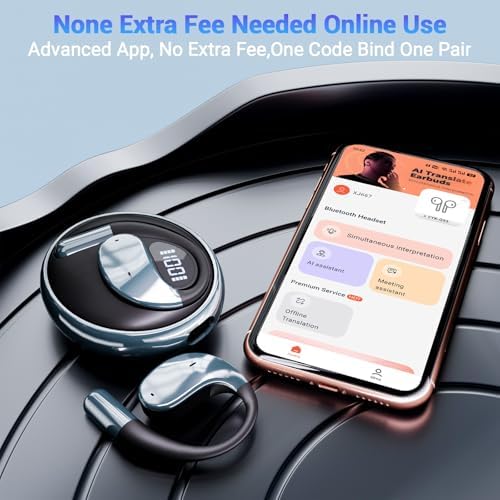 Souroyea Bluetooth Open Ear Earbuds – Immersive Deep Bass Wireless Headphones for Fitness & Sports with LED Battery Indicator and Integrated Microphone, Perfect for i Phone and Android Users – Ultimate Comfort and Environmental Awareness for Active Lifestyles