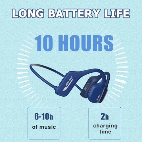 Revolutionary Bone Conduction Bluetooth Headphones – Open-Ear Waterproof Earbuds for Active Lifestyles, Perfect for Running and Swimming with Enhanced Device Compatibility and Superior Comfort