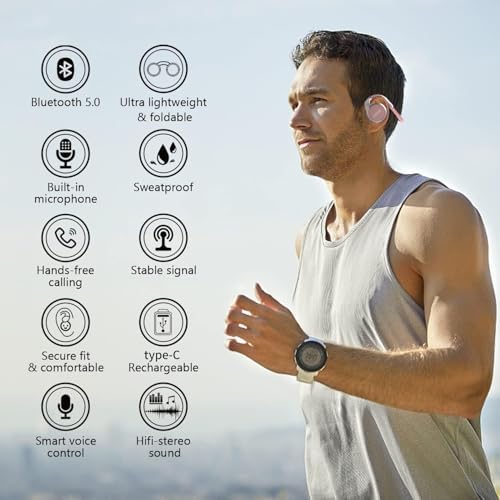 Premium Gold Bluetooth Sports Headphones – Lightweight, Sweatproof, and Foldable Behind-The-Head Design for Ultimate Comfort and Connectivity in Active Lifestyles