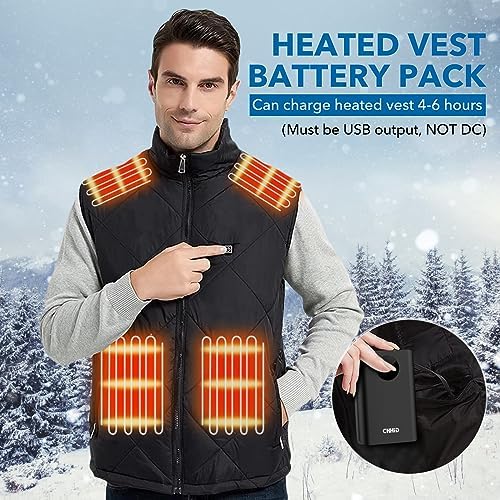 Revolutionary 5 V 2 A Heated Vest with Integrated 10000 m Ah Battery Pack – LCD Display Power Bank for Fast Charging Devices, PD 22.5 W USB-C Portable Charger Compatible with i Phone & Android – Ultimate Outdoor Warmth & Connectivity Solution