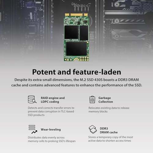 Upgrade Your System with Transcend 256 GB M.2 2242 SATA III SSD – High-Speed Internal Solid State Drive for Enhanced Gaming & Productivity, Achieve Up to 530 MB/s Read Speeds, DRAM Cache for Lightning-Fast Performance, Durable 3 D TLC NAND Technology, Perfect for Laptops, PCs, and Ultrabooks!