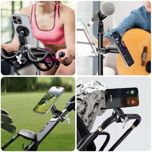 elitehood 360 Swivel Tilt Phone Holder and Mount, Adjustable for Music Boom Mic and All iPhone, Android Cell Phone – Enhanced Compatibility and Speed