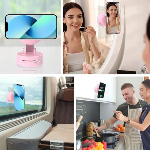 Kingdder Vacuum Magnetic Suction Phone Holder Updated 360° Rotatable and Foldable Magnetic Phone Mount Stand for Car, Gym – Enhanced Compatibility and Speed