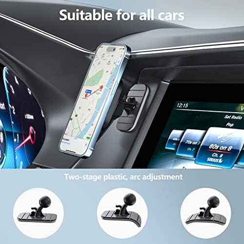 OHLPRO Mag Safe Car Mount Wireless Charger – 15 W Fast Charging Magnetic Phone Holder for i Phone 12-16 Series with Versatile Air Vent and Dashboard Installation – Enhanced Compatibility for On-the-Go Convenience and Safety