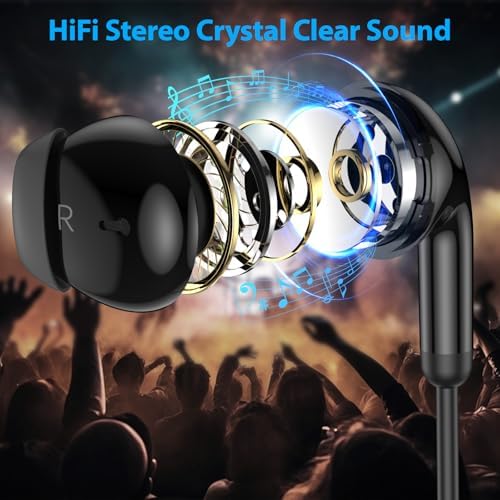 Elevate Your Audio Experience with USB C Wired Earbuds – Premium Noise-Canceling Headphones for i Phone 16 Series & Samsung Galaxy S25 Ultra – Comfortable In-Ear Fit with Integrated Microphone for Seamless Calls – Ideal for Music Enthusiasts & Professionals – Superior Hi-Fi Sound Quality with Enhanced Compatibility and Tangle-Free Design