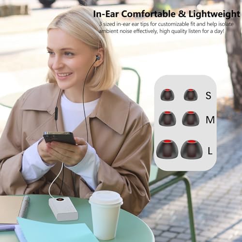 APETOO USB-C Magnetic Noise-Canceling Earbuds – Premium Wired Headphones for i Phone 16 & Samsung Galaxy S24 – Ergonomic Design with Built-in Microphone, Volume Control & Tangle-Free Storage for Superior Sound Quality and All-Day Comfort