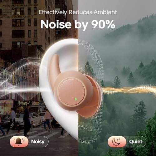 MUSICOZY Bluetooth 5.3 Sleep Earbuds – Ultra-Light Wireless Headphones for Side Sleepers, IPX6 Waterproof Design Perfect for White Noise, Podcasts, and Concerts – High Fidelity Sound for Uninterrupted Comfort and Focus, Ideal for Men and Women