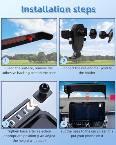 Upgrade Your Toyota Tundra or Sequoia Driving Experience with the 360° Rotating Mag Safe Phone Holder – Premium Dashboard Mount Designed for 2020-2025 Models, Ensures Safety, Accessibility, and Sleek Aesthetics Without Air Vent Obstruction