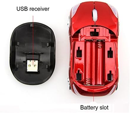 Vibrant Pink Car-Shaped Wireless Mouse for Small Hands – 2.4 GHz Ergonomic Optical Gaming Mouse with USB Receiver – Perfect for Kids, PC, and Laptop Use – Fun and Functional Computer Accessory