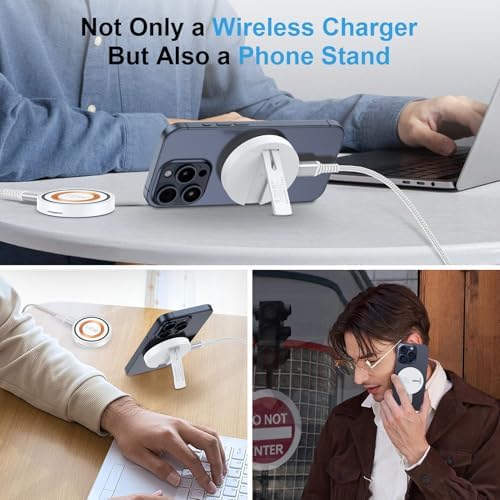 Samsung Galaxy S25 Ultra Fast Magnetic Wireless Charging Pad – 15 W Quick Charger for i Phone 16, 15, 14, 13 Pro Max & Android Devices – Minimalist Design, Safety Features, and Enhanced Compatibility – Perfect for Home, Office, and Travel