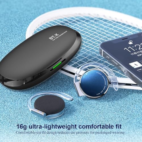 Premium Open-Ear Bluetooth Headphones V5.3 – Secure Fit Sports Audio with Advanced Noise Cancellation, Long Battery Life, and Universal Compatibility for Fitness, Commuting, and Everyday Use