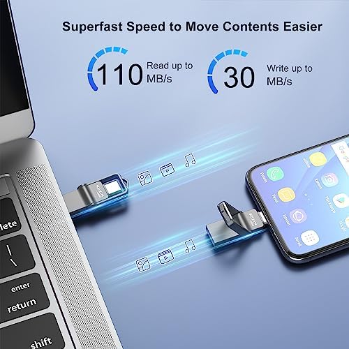 KEXIN 128 GB USB C Flash Drive – High-Speed Dual Drive for Seamless Data Transfer on Android, Mac, and PCs – Versatile OTG Memory Stick with USB 3.0 Compatibility for Quick File Sharing and Storage
