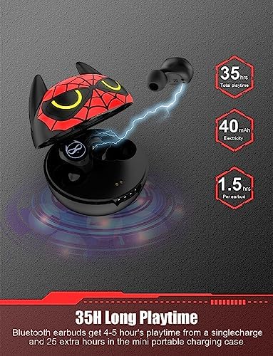 Charming Bluetooth Earbuds for Kids – Waterproof Noise-Cancelling In-Ear Headphones with Adorable Pig and Cat Designs – Comfortable Stereo Sound Perfect for Young Music Lovers and Learning – Durable, Easy-to-Clean Wireless Headset with Broad Device Compatibility – Engage Your Child’s Audio Experience with Fun and Functionality