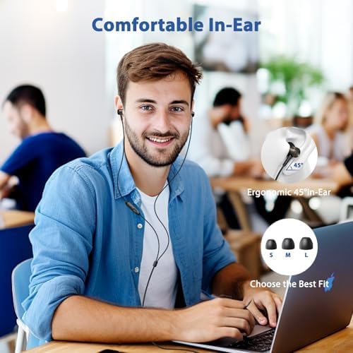 Experience Unmatched Audio Clarity with APETOO Wired Earbuds – Advanced Noise Isolation In-Ear Headphones for Seamless Compatibility with All Devices Including Laptops, Smartphones, and Gaming Consoles – Exceptional Sound Quality with Built-In Microphone for Effortless Communication – Ergonomically Designed for All-Day Comfort and Durability – Ideal for Students, Gamers, and Professionals – Universal 3.5 mm Jack for Instant Connectivity and Versatile Use