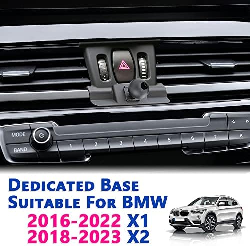 BMW X1 & X2 Air Vent Phone Mount – Thick Case Compatible Mobile Holder for 2016-2022 X1 & 2018-2023 X2 – 360-Degree Adjustable Cradle for All Smartphones – Ultimate Driving Convenience & Safety Accessory