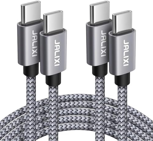 JALIXI 20 ft USB C Fast Charging Cable – 60 W Power Delivery Type C to Type C Cord for i Phone 16, Mac Book, Samsung S24, Pixel & More – Ultimate Universal Compatibility for Enhanced Charging Convenience and Durability