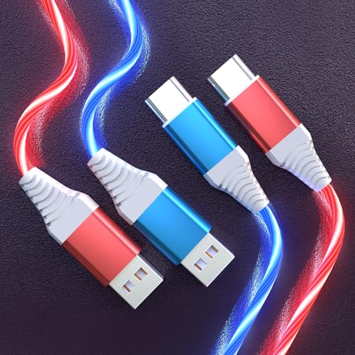Illuminate Your Charging Experience: Premium 78-Inch Light Up USB C Charging Cable with 3 A Fast Charging Capability – Universal Compatibility for i Phone 16/15/Pro/Plus/Pro Max, Galaxy S24/S23/S22/S21/S20, i Pad, Pixel & More – Durable, Stylish LED Indicator for Nighttime Visibility and Enhanced Convenience