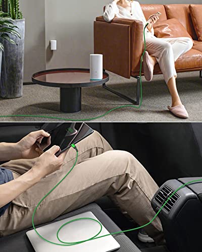 10 ft USB C to USB C Charging Cable – Fast 60 W Power Delivery Braided Cord for Galaxy S23 Ultra, i Phone 15/16, i Pad Pro, Mac Book – Durable, Tangle-Free Design in Purple, Green, Blue, Pink for Maximum Flexibility and Style