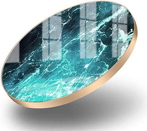 Omio Marble Wireless Fast Charging Pad – Luxurious Qi Charger for i Phone 16 Pro Max/15/14/13 & Galaxy Z Flip 6/Z Fold 6/S24 Ultra/S23 – Ultra-Fast Power Delivery with Sophisticated Marble Finish, Universal Compatibility for All Qi-Enabled Devices – Elevate Your Charging Experience Today