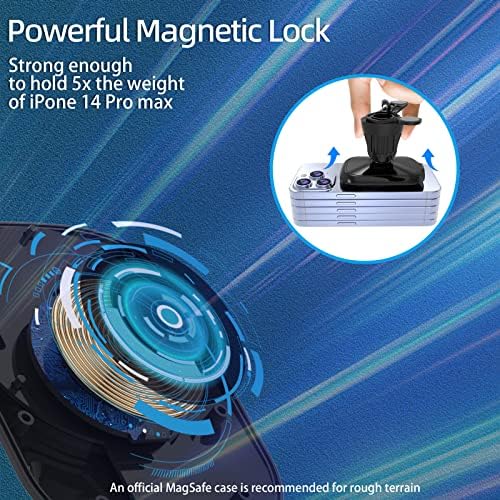 Mag Safe-Compatible Magnetic Wireless Car Charger with 15 W Fast Charging – 360° Adjustable Air Vent Holder for i Phone 12, 13, and 14 Series – Sleek White Design for Effortless Charging and Navigation – Perfect for On-the-Go Lifestyle