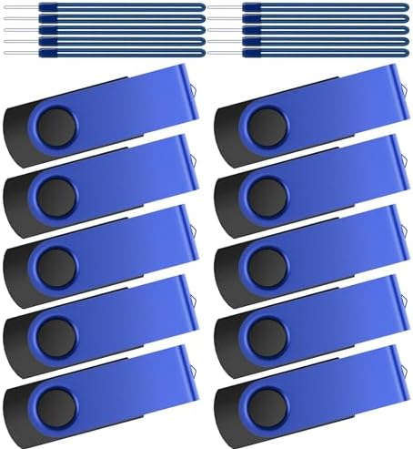 Kepmem 10-Pack 2 GB USB Flash Drives – Versatile Swivel Thumb Drives with Enhanced Compatibility, Ideal for Quick File Transfers and Backups, Assorted Colors for Personalized Style – Perfect Portable Pen Drive Solution for Students and Professionals