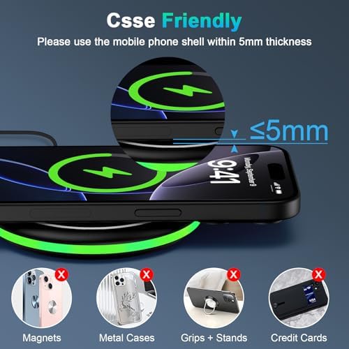 Samsung 15 W Wireless Fast Charging Pad with QC 3.0 Adapter – Enhanced Compatibility for Galaxy S25 Ultra, S24 FE, i Phone 16 Series, and Google Pixel 9 – Sleek, Sleep-Friendly Design for Rapid and Safe Device Charging – Universal Wireless Charger Station for All Qi-Enabled Devices – Lightweight and Compact Travel-Friendly Charger Pad – Optimal Charging Stability with Rubberized Base for Non-Slip Performance – Equipped with Intelligent Protection Technology to Prevent Overheating and Short-Circuiting – Perfect Gift Choice for Tech Enthusiasts and Everyday Users – Experience Lightning-Fast Charging with Advanced Efficiency for Android and i Phone Models – Enjoy Seamless Charging Experience with LED Indicator for Peace of Mind – Includes Essential Accessories: USB Type-C Cable and QC 3.0 Wall Adapter for Ultimate Convenience.