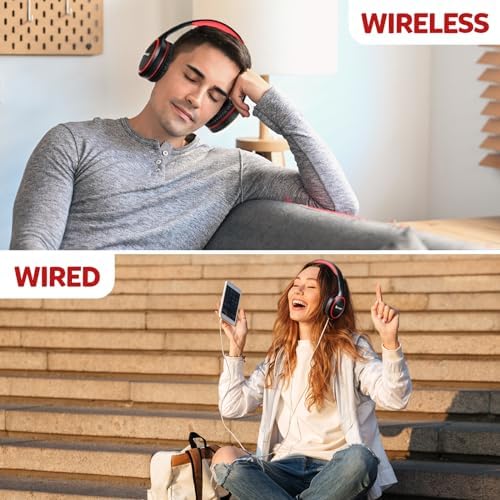 Ultimate 70-Hour Wireless Bluetooth Over-Ear Headphones – Immerse Yourself in Deep Bass with 3 Custom EQ Modes, Lightweight & Foldable Design for Maximum Portability, Integrated Microphone for Seamless Calls – Perfect for Music Lovers, Home Office, and On-the-Go Sound Quality