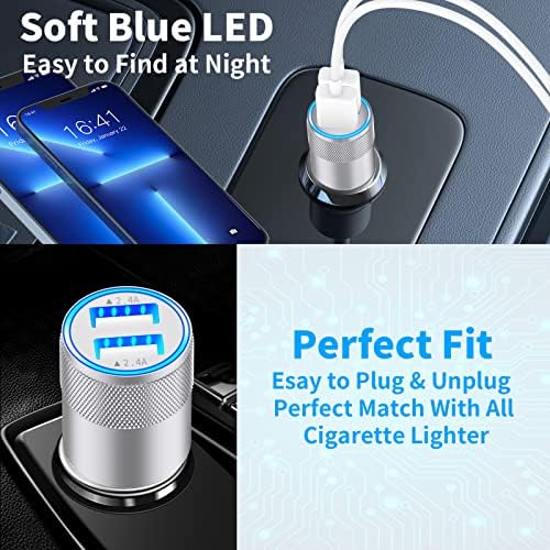 Braveridge 66 W Dual Port USB-C Car Charger for i Phone 16 – MFi Certified Fast Charging with Type-C Braided Cable – Enhanced Compatibility for i Phone 16/16 Pro Max/15/15 Pro/i Pad – Ideal for Road Trips and On-the-Go Power Solutions