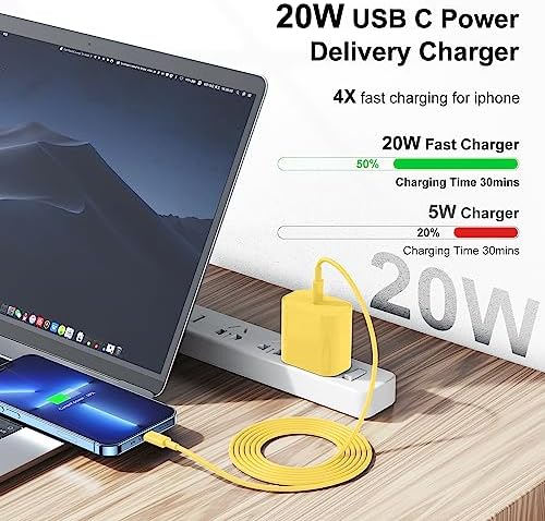 Ultra-Fast 3 FT USB-C to Lightning Charger Cable for i Phone 14, 13, 12, Pro Max & More – Certified High-Speed Charging, Enhanced Durability, and Universal Compatibility for Efficient Power Delivery – Perfect for Home, Office, and Travel Use