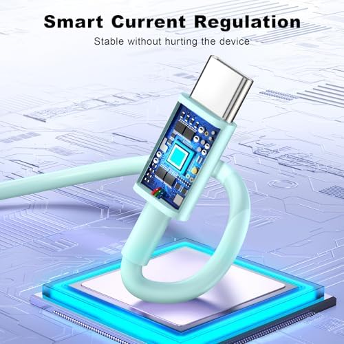 Ultimate 10 FT USB C Fast Charging Bundle for i Phone 16 Series – Dual USB C Charger Block with Long Cords for Enhanced Compatibility and Speed – Ideal for i Phone 16/16 Plus/16 Pro/16 Pro Max, i Pad, and Android Devices – Compact, Durable, and Portable Power Solution