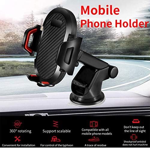 Universal Long Arm Suction Cup Car Phone Mount: Hands-Free Dashboard, Windshield & Air Vent Holder for All Smartphones – Enhanced Stability & Viewing Flexibility