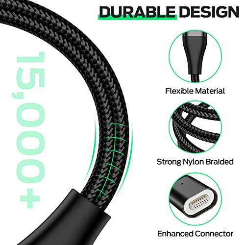 Revolutionary YKZ 3-in-1 Magnetic USB Charging Cable – Versatile PD 60 W Fast Charger for Type C, Micro USB & i-Devices – Durable Nylon Braided Design in 3.3 FT & 6.0 FT Lengths for Tangle-Free Convenience – Enhanced Charging Speed and Compatibility