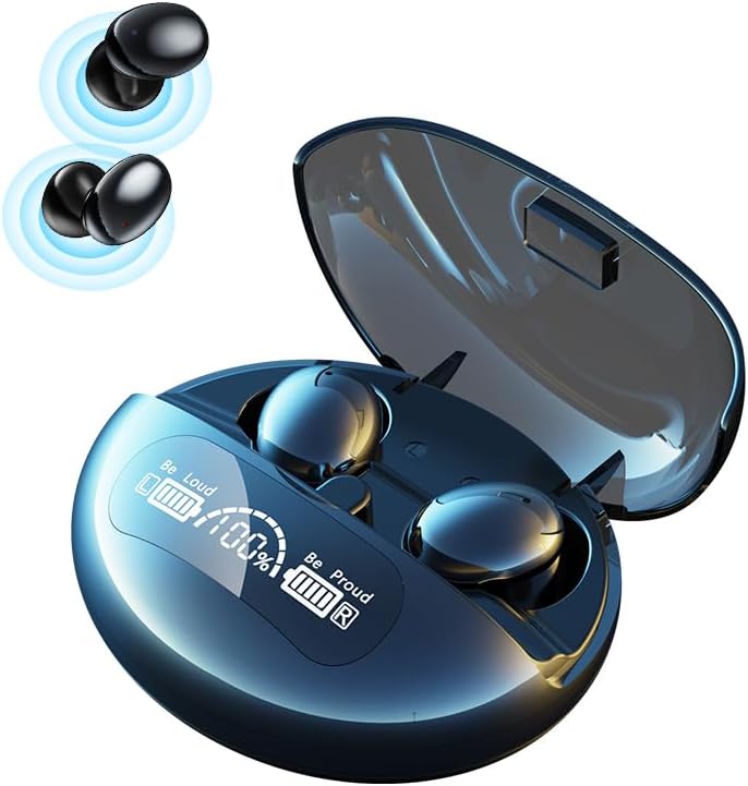 IHAO Bluetooth 5.3 Clip-On Sport Earbud Headphones – 80-Hour Playtime, Noise-Cancelling Hi-Fi Sound, IPX4 Waterproof, Secure Fit for Active Lifestyles, Perfect for Workouts and Leisure, Enhanced Connection Speed, Painless Wear – Black