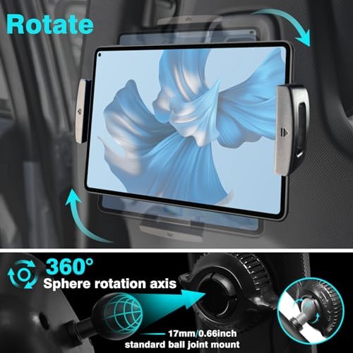 Transform Your Rivian R1 Travel Experience with the Ultimate Adjustable Seat Back Phone Holder – Mag Safe Compatible, 360° Rotating Tablet Mount for 2022-2025 Rivian R1 T & R1 S – Effortless Installation and Universal Fit for All Smartphones, Ideal for Hands-Free Navigation and Entertainment on the Go