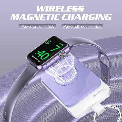 Compact Magnetic Apple Watch Charger Power Bank – 1500 m Ah Keychain Fast Charging Solution for All Models (Series 2-10, SE, Ultra) – Ultimate Portability and Enhanced Compatibility for On-the-Go Lifestyle