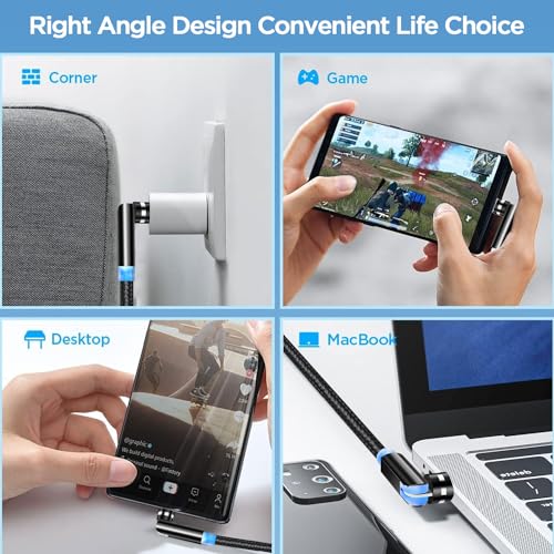 AICase 3-in-1 Magnetic Charging Cable – Retractable Fast Charging Solution for Type-C, Micro USB & i Phone Devices – Tangle-Free and Durable Design for Effortless Organization & Seamless Connectivity