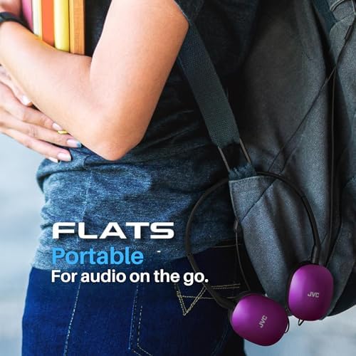 JVC Flats Foldable On-Ear Wired Headphones – Exceptional 30 mm Audio Drivers for Immersive Sound Quality – Ultra-Soft Comfort Ear-Pads for Prolonged Wear – Robust Steel Headband for Durability – Lightweight & Travel-Friendly Design Ideal for Gaming, PC, and Laptops – Enhanced Compatibility with 3.5 mm Slim Plug – Enjoy Deep Bass and Superior Noise Isolation for Extended Listening Sessions