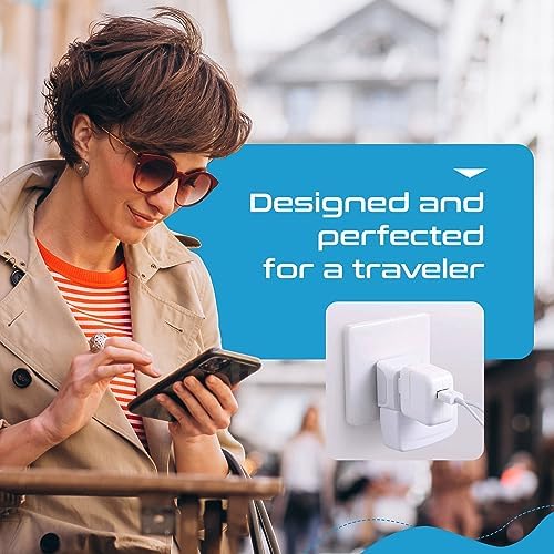 Ultimate Universal Travel Adapter: 35 W Fast Charging Power Converter with PD & QC 3.0, Dual USB-C & Triple USB Ports for Seamless Global Connectivity – Compatible with Type A, C, G, I Outlets for Effortless Charging Across EU, US, UK & Beyond – Perfect Travel Companion for Modern Explorers