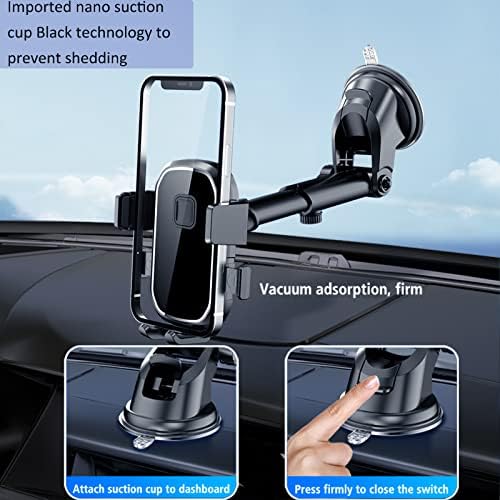 Revolutionary Universal Car Phone Mount: Military-Grade Suction for Ultimate Stability and Hands-Free Navigation – Compatible with All Smartphones, Perfect for Dashboard, Windshield, or Vent Use – Experience Enhanced Safety and Convenience on Every Drive