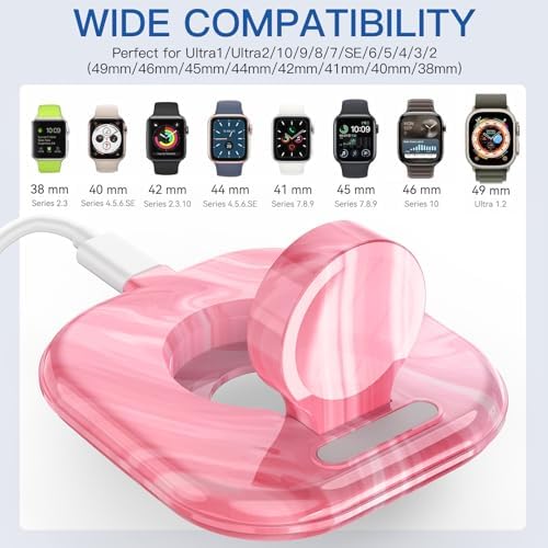 Elevate Your Apple Watch Charging Experience with Our Advanced Magnetic Dock – Ultra-Fast Charging Station for Series 2-10 and Ultra 1 2, Nightstand Mode Functionality, Compact Design for Travel, Superior Stability for Everyday Use, Effortless Power Delivery and Modern Aesthetic