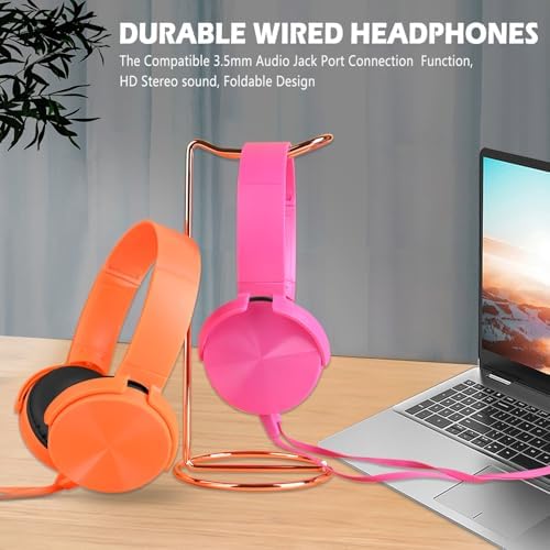 Exceptional Wireless Comfort for Learning – 2 Pack Kids Headphones with Soft Swivel Ear Pads for Engaging Online Education, Stylish Light Blue & Purple On-Ear Designs Ideal for School Use and Virtual Classrooms, Durable Wired Connectivity for Laptops and Meetings
