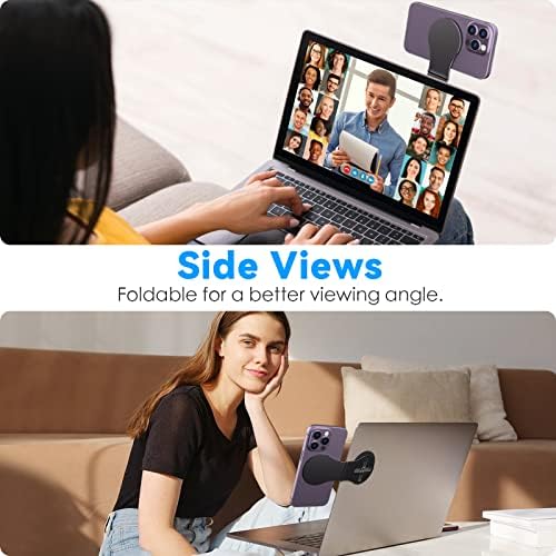 Revolutionize Your Work and Travel with the Cloud Valley Magnetic Phone Holder – Adjustable Tripod Mount for Mag Safe i Phones, Perfect for Laptops and Cars – Enhanced Stability with 1/4″ Screw & Metal Ring, Sleek Black Design for Effortless Connectivity and Multitasking Efficiency.