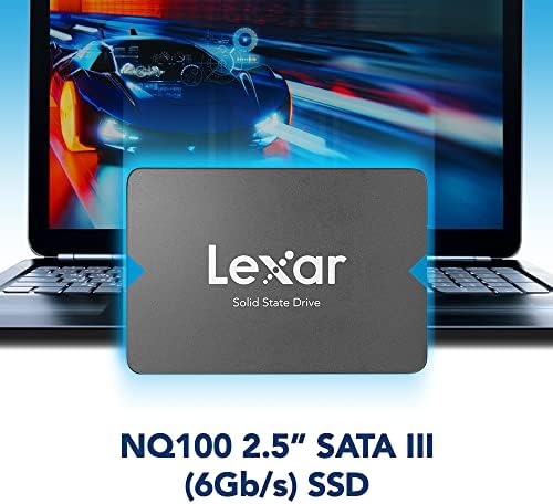 Transform Your Computing with the Lexar 480 GB NQ100 SATA III SSD – Unleash Blazing 550 MB/s Read Speeds for Superior Performance and Unmatched Reliability in a 2.5-Inch Form Factor – Ideal for Gamers and Professionals Seeking Lightning-Fast Data Solutions