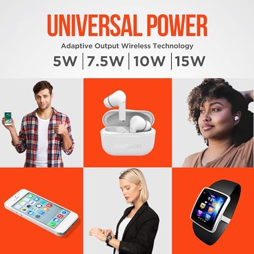 Hyper Gear Charge Pad Pro: 15 W Fast Wireless Charger with Soft Grips & LED Indicator – Sleek Black Design for i Phone & Android Compatibility – Ultimate Convenience in Mobile Power Solutions