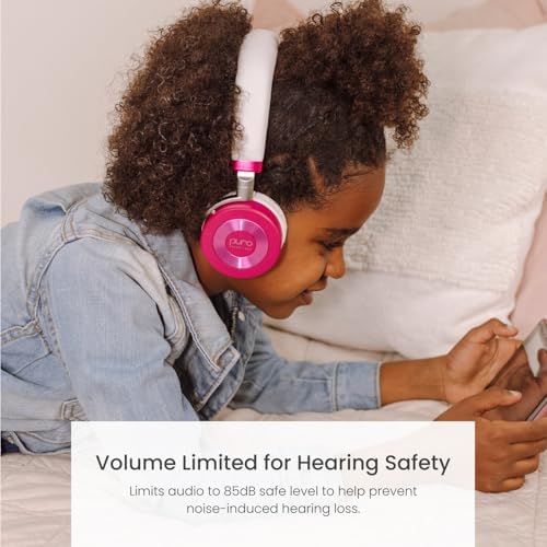 Safe & Stylish Bluetooth Headphones for Kids – Puro Sound Labs Junior Jam Plus with Volume Limiting Technology, 22-Hour Battery Life, and Comfortable On-Ear Fit, Perfect for Tablets and Smartphones in Trendy Blue Finish