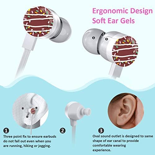 Qear Fun Donut Earbuds for Kids – Adorable Wired Earbuds with Microphone & Stylish Storage Case | Perfect Gift for School Girls and Boys | Enhanced Sound Quality & Volume-Limiting Safety Features | Tangle-Free Design for Music & Gaming Enthusiasts